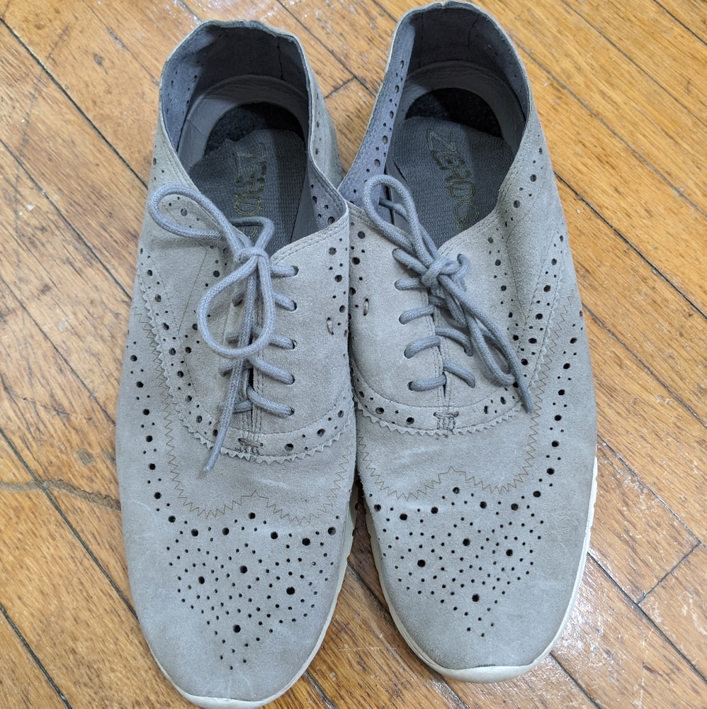 Sz 8 Cole Has Zerogrand oxford tennis shoes, grey
